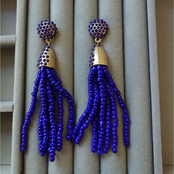 BaubleBar Sugerfix Piñata Tassel Earrings in Blue - Picture 1 of 8